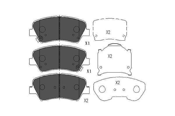 KAVO PARTS Комплект тормозных колодок, дисковый тормоз KBP-3030